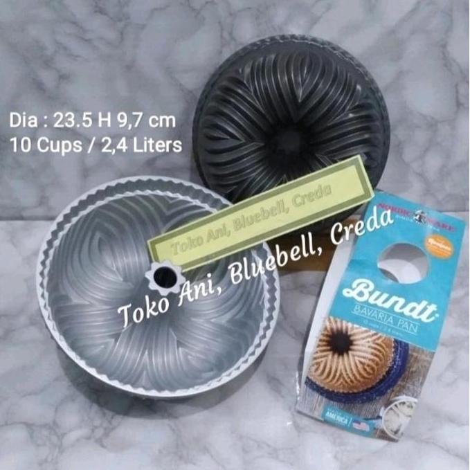 BEBAS ONGKIR - Nordic Ware Bavaria Bundt Pan 10 Cup. 23.5cm H 9.7cm ( 53624 )
