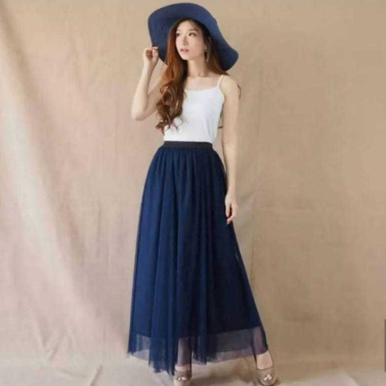 sale Polos Hitam Putih Minimalis Rok Tutu Dewasa 90cm