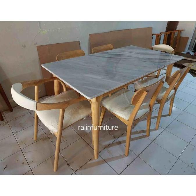 Terlaris Meja Makan Marmer , Set Meja Makan Marmer , Meja Marmer