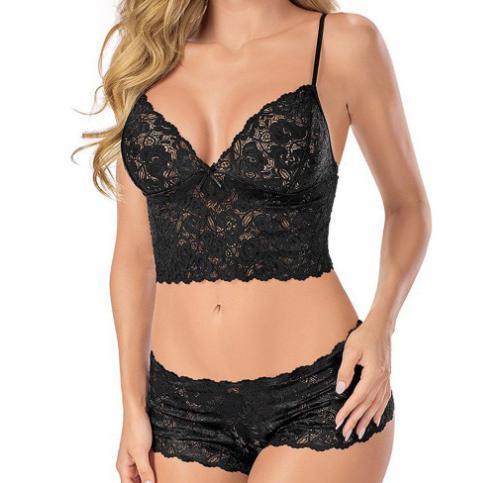 NEW DEALS Lingerie Set Bra+CD B-B Seksi Renda S-5XL