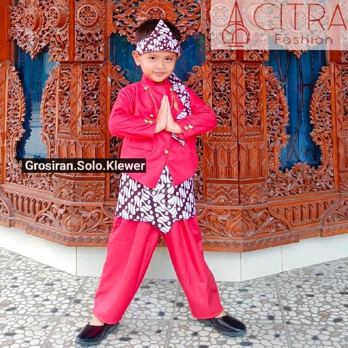 Termurah  Beskap Sunda Iket Batik Putih Beskap Sunda Anak Kualitas Premium Produk Citra Fashion Sete