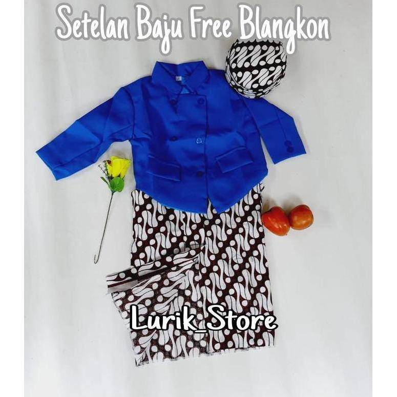 Tahan Lama Set Beskap Jawa Anak Bayi Umur 2 Bln - 10 Tahun  /  Baju Adat Jawa Anak Laki  /  Beskap A