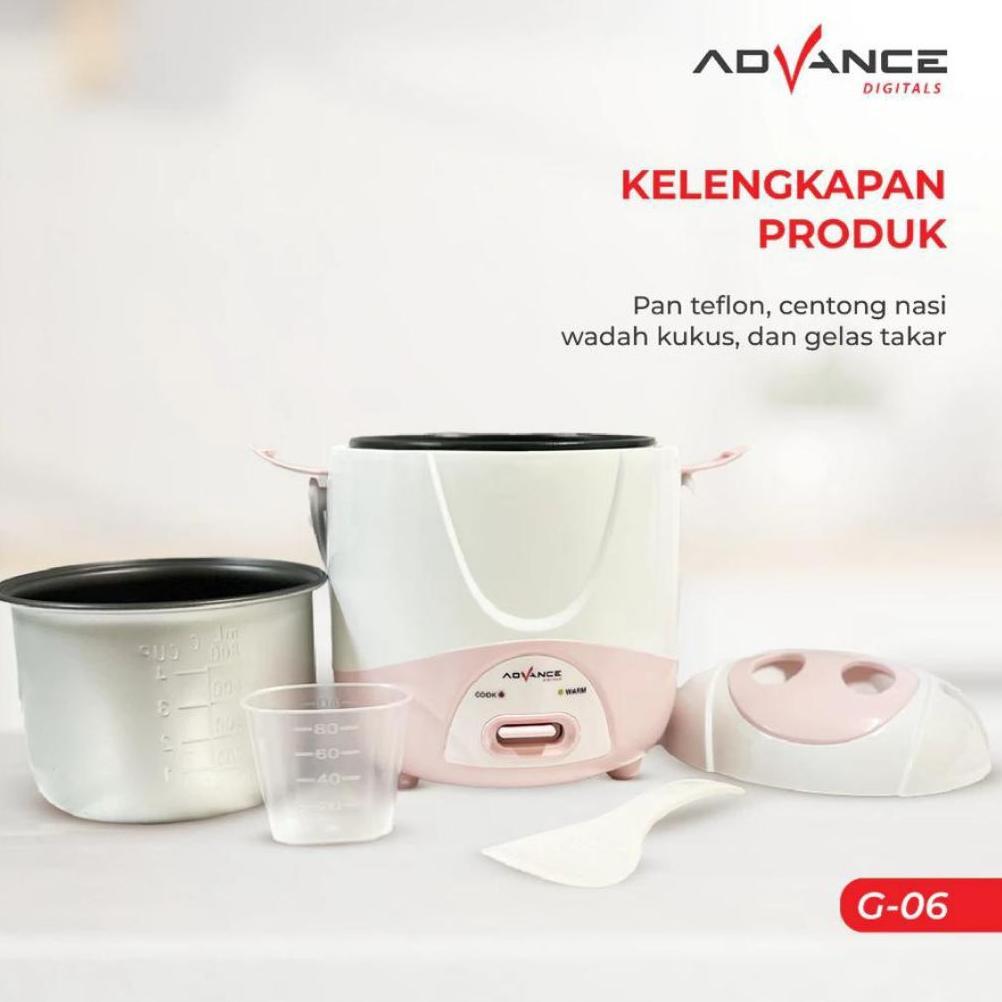 BESTPROMO Advance Digitals Mini Rice Coocker G06 Rice Coocker Kecil Anak Kosan Low Watt Penanak Nasi