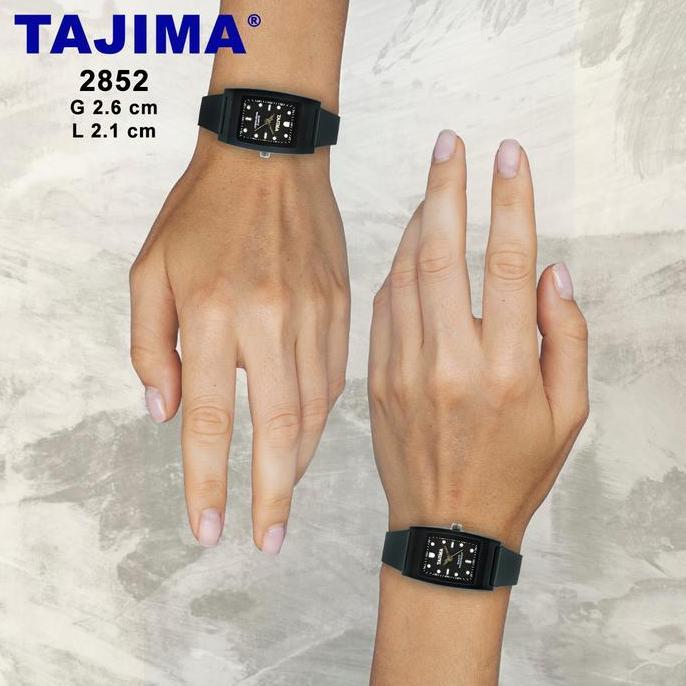 DF194 - Jam Tangan Pria Tajima & Wanita Analog 2852 Original Tahan Air Garansi 1 Tahun + Free BOX Me