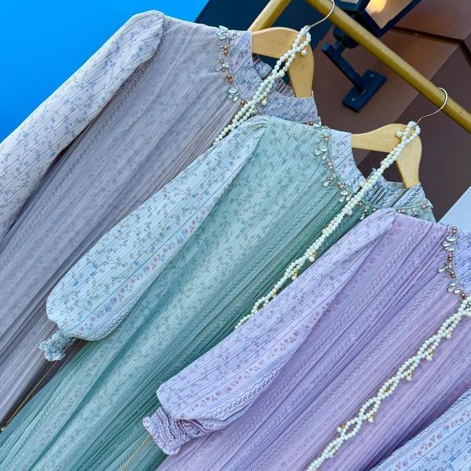 Ratushopping21-Jihan Dress-Ceruty Printing Gamis Wanita Muslim Fit Maxi Midi Kondangan Pesta Motif B