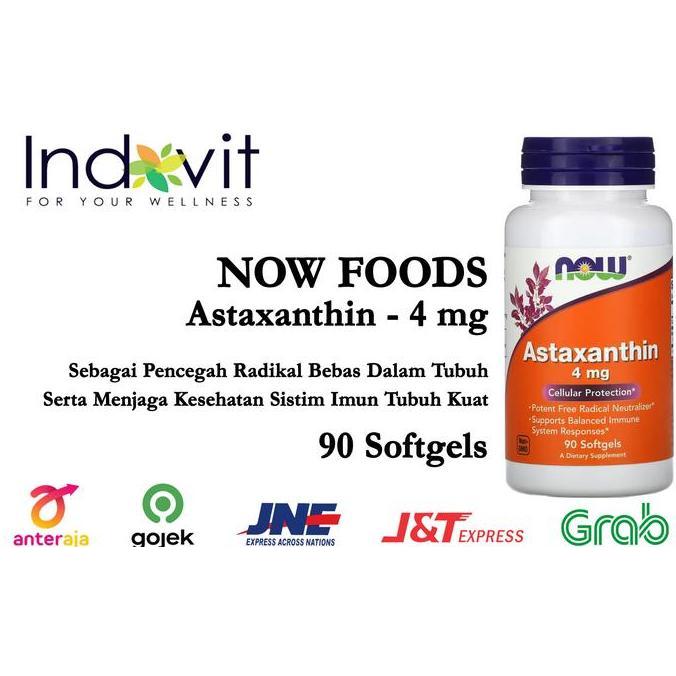 Now Foods Astaxanthin 4 mg 90 Softgels Now Astaxanthin ORI USA