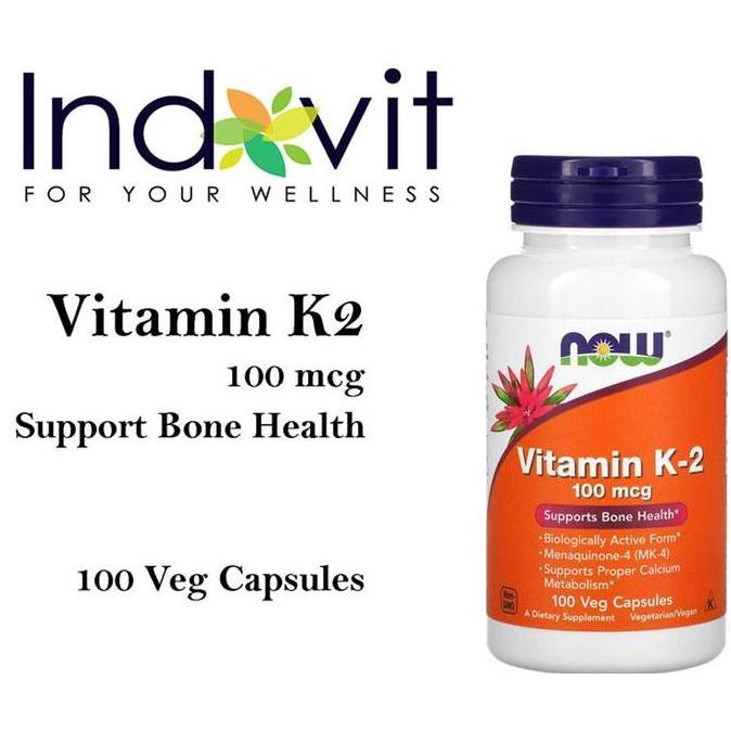 Now Food Vitamin K2 100 mcg 100 VegCap Now Vit K2 Now K2 100 mcg USA
