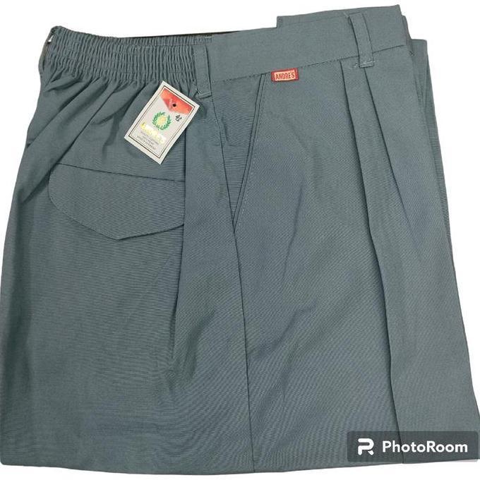 DF211 >> Celana Panjang Sekolah Jumbo Pinggang Karet dan Celana Kargo Merk Andres SD,SMP,SMA Bahan F