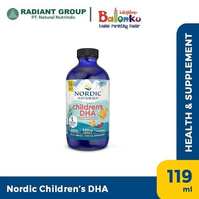 Nordic Naturals Children DHA Strawberry 119ml - Vitamin Anak