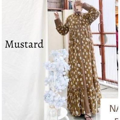 Joley Cloth - Nafisya Dress Muslimah Busui Baju  Pesta Lebaran Wanita Gamis Kondangan Mewah Dewasa M