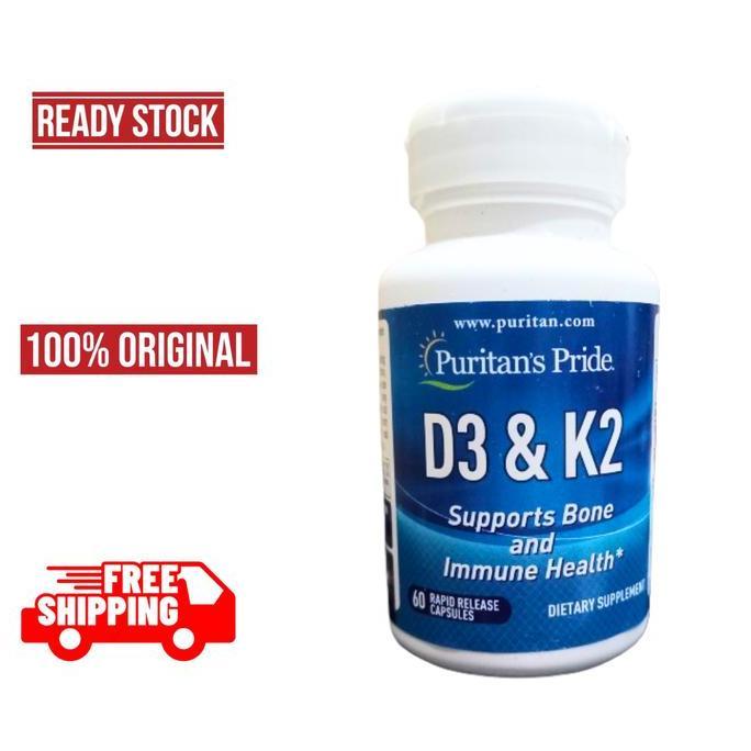 Puritans Pride D3 & K2 60 Softgels