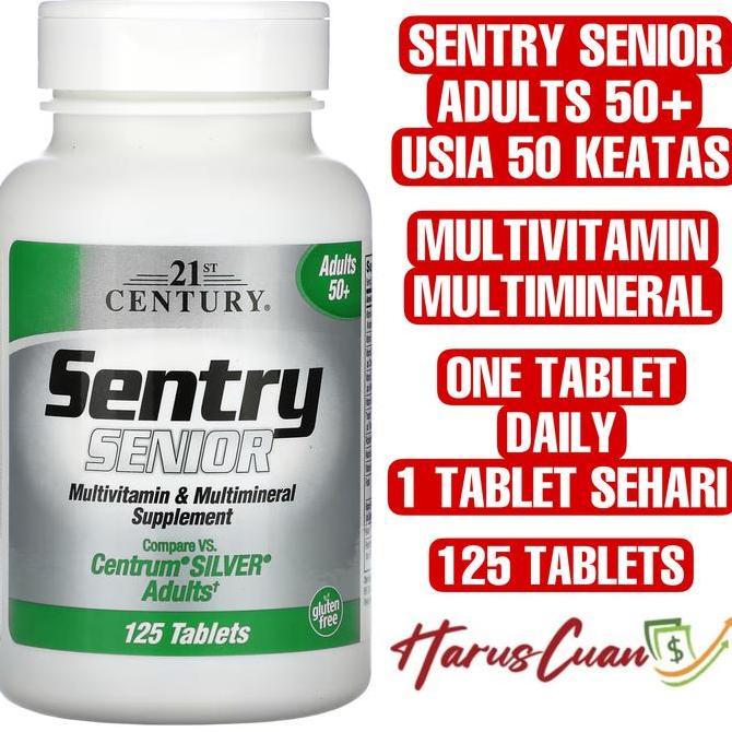 21st Century Sentry Senior 50 Plus Multivitamin Minerals 125 Tablets