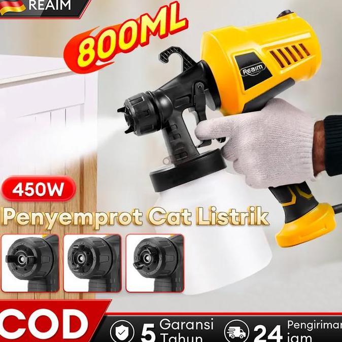 Reaim 800ML 400Watt Paint Mesin CatSemprot Elektrik semprot Cat buat minyak AlatSemprotan Ryu Sempro
