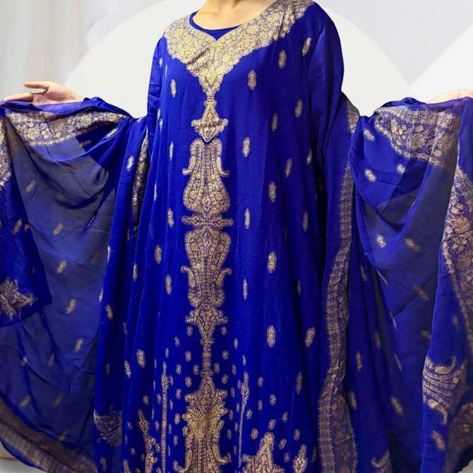 Gamis Sari india set Dupata , Premium  Gamis Muslim Setelan Wanita Mewah Panjang Nyaman Termurah