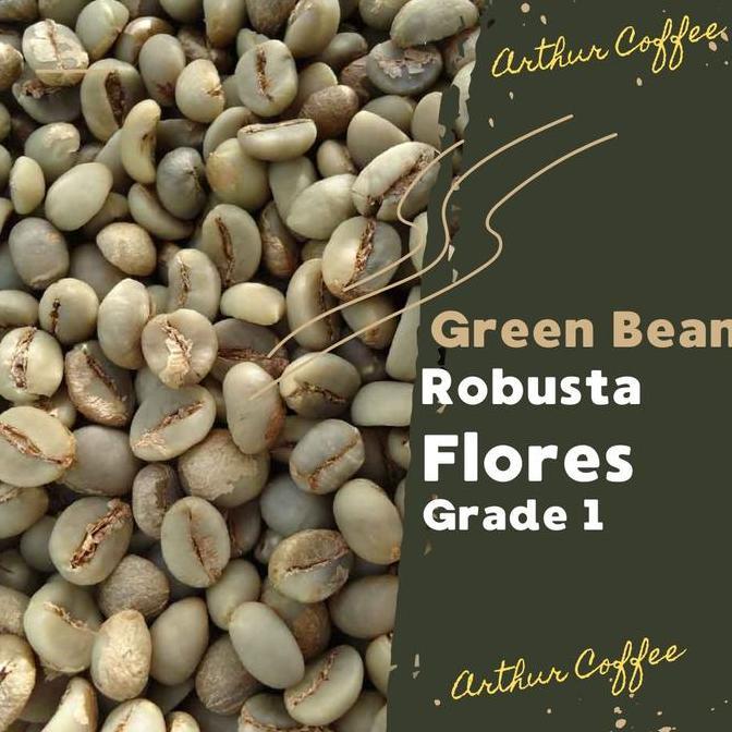 green bean / Biji kopi robusta Flores 1 kg - Biji Kopi Mentah