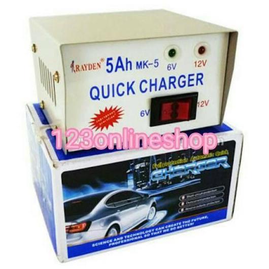 charger aki Rayden 12-6 VOLT 5 Ampere