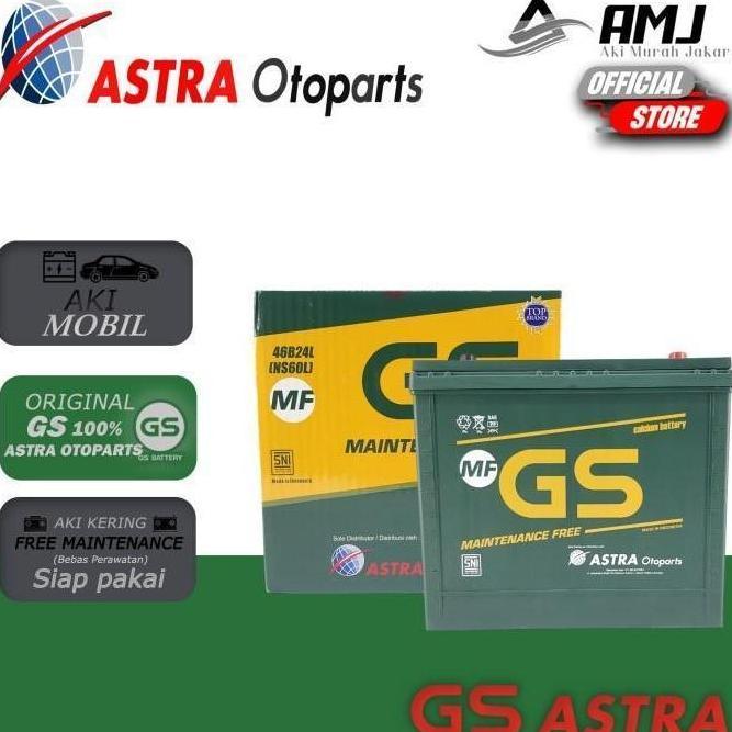 TERMURAH - GS MF Astra Aki Mobil Suzuki All New Ertiga Hybrid NS60L - 45Ah Aki Kering