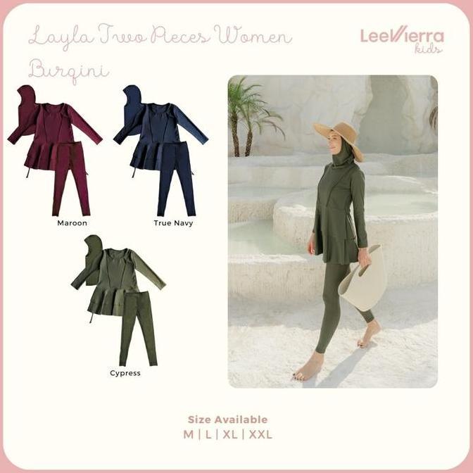 Lee Vierra Layla Burqini Two Pieces Women, Baju Renang Muslim Wanita