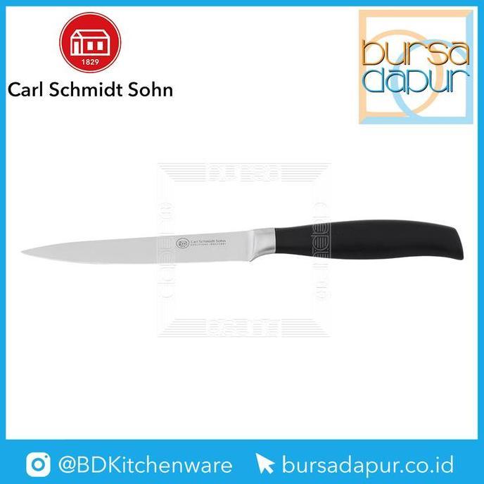 TERMURAH - Carl Schmidt Sohn Velden Knife Utility 13 cm / Pisau Dapur Gagang Hitam