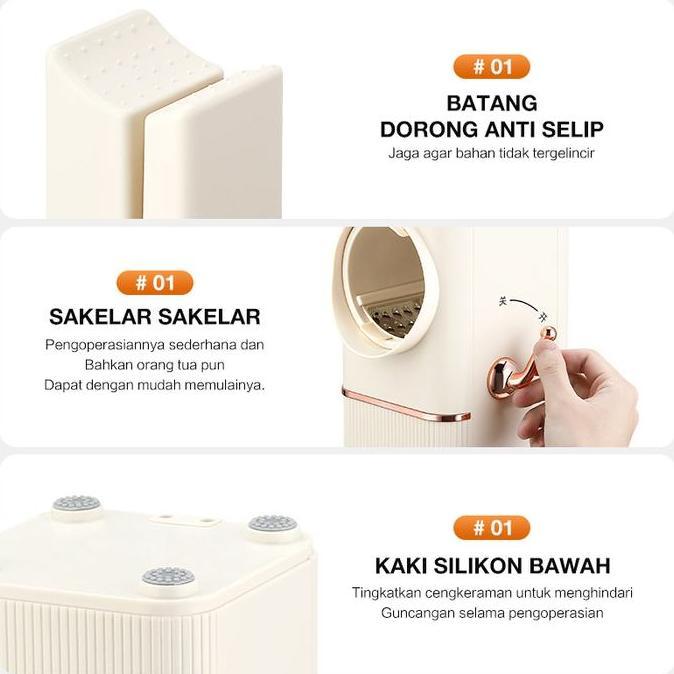 Pemotong Sayuran Listrik/Pemotong Sayuran Multi-fungsi/Mesin Penghancur/Pengiris Rol Dapur Rumah/Par