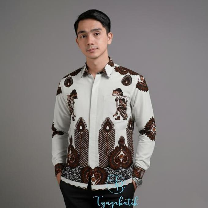 Batik Tyaga 0209 - Kemeja Batik Pria Baju Lengan Panjang Slimfit Lapis Furing 0209 Bahan Katun Premi