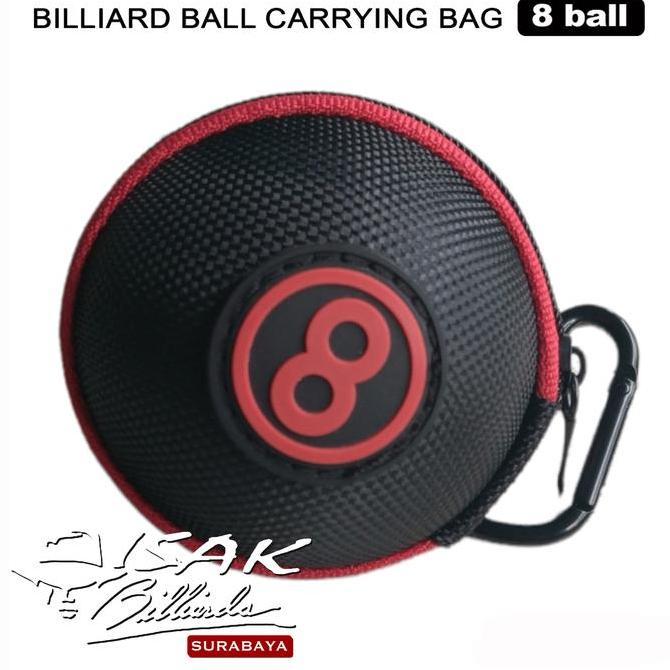 Billiard Ball Bag - 8-Ball Tas Bola Biliar Carabiner Storage Pool Cue