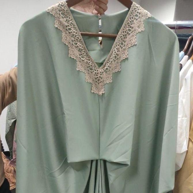 KAFTAN PUTIH HITAM KYOTO PREMIUM SILK IMPORT HS