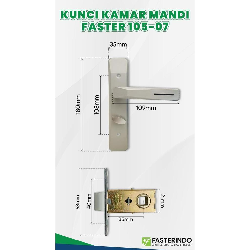 Ironbig- Kunci Pintu Kamar Mandi Atau Handle Pintu Kamar Mandi Merk Fasterindo