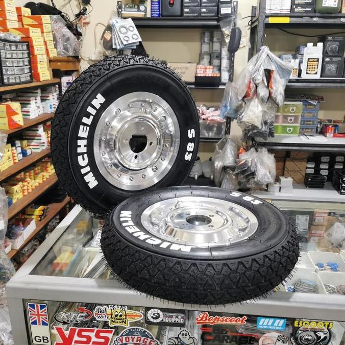 Velg Tubeless Modular VBB Ring 8 polish set Ban Michelin s83 classic