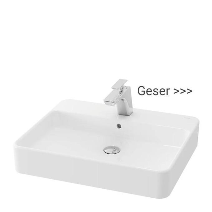 Wastafel Toto LW 950 CJ / LW950CJ Full Set Kran Dingin TX109KEA