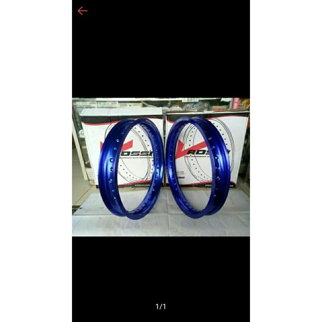 velg set merek rossi lebar 185 - 215 ring 17 warna biru