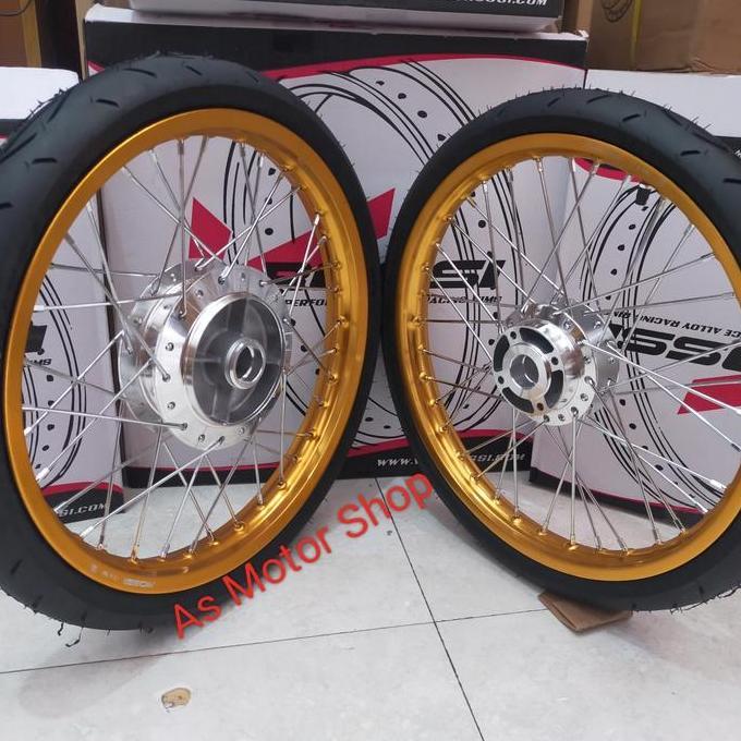 VELG SET ROSSI 160 185 RING 17 TROMOL SET PLUS BAN YAMAHA HONDA BEBEK