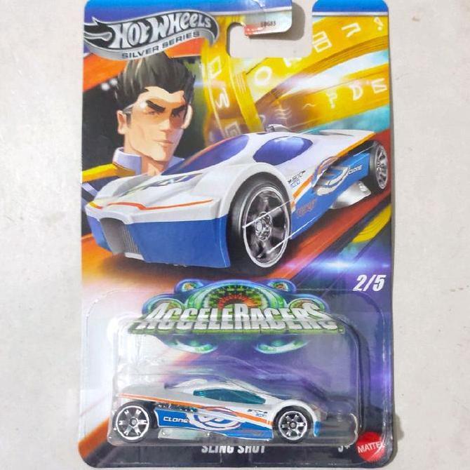 Hotwheels Hot Wheels Sling Shot putih 2025 Acceleracers Silver Series