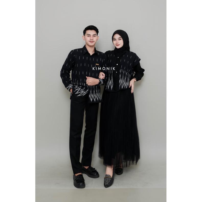 KIMONIK BAJU TENUN COUPLE HAZEL BLACK