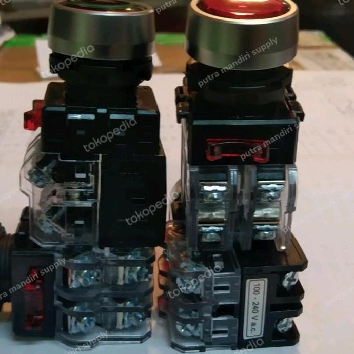 Push button lock on off LED 220 v merk hanyoung PROMO