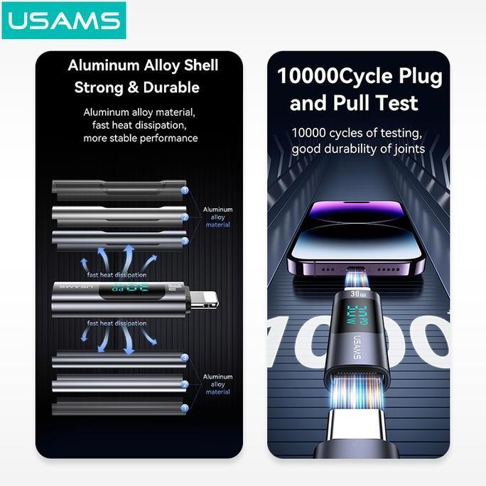 Murah Usams Au18 Adapter Converter Type C To Lightning