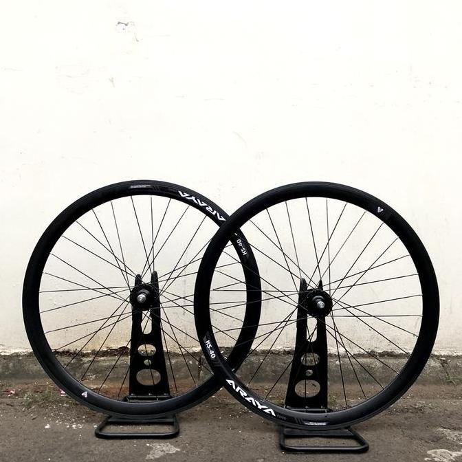 BEBAS ONGKIR - wheelset araya ks40 32 hole spoke aero pipih fixie sepasang