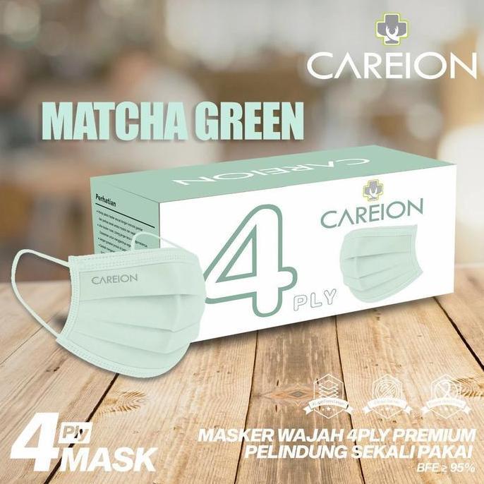 Medivix- Masker Medis Earloop Careion 4 Ply / Face Mask 4Ply Premium Isi 50