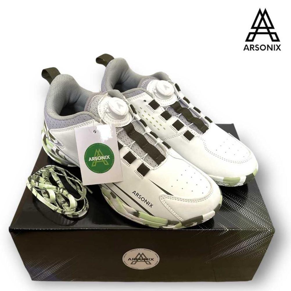 BIG PROMO SEPATU BADMINTON ARSONIX CAMO ORIGINAL ( FREE TALI SEPATU )