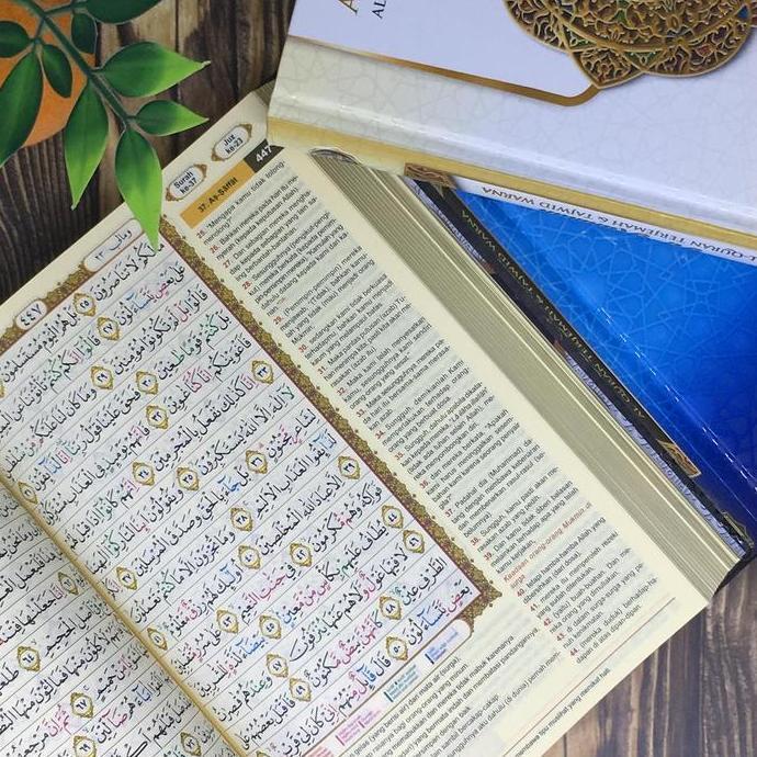 Termurah / Hot Sale Alquran Arrahman A5 Tajwid Dan Terjemahan, Alquran Tajwid Warna Sedang - Hitam