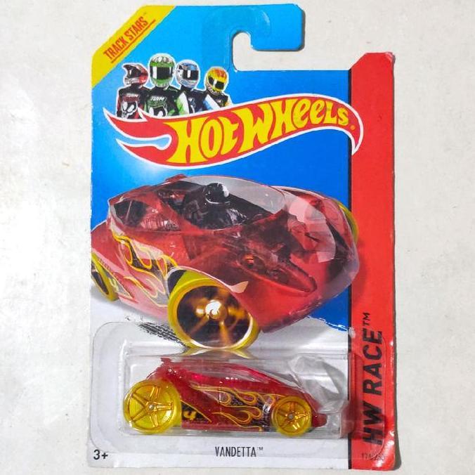Hotwheels Hot Wheels Vandetta merah transparan 2014 HW Race base besi