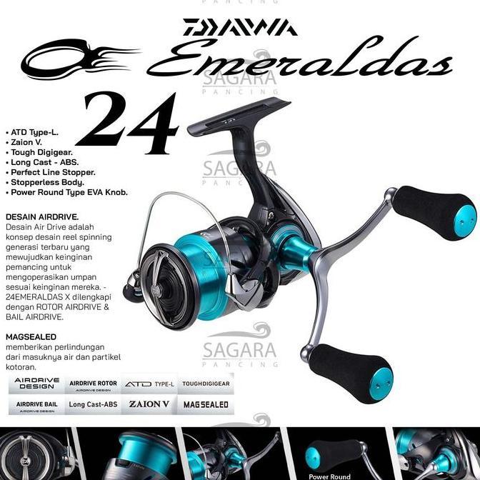 Reel Daiwa Emeraldas X LT Double Handle | Reel Pancing Cumi | Reel Spinning Power Handle