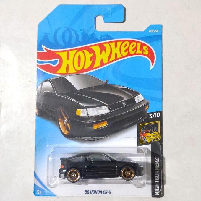 Hotwheels Hot Wheels 88 Honda CRX Honda CR X hitam 2019 Nightburnerz