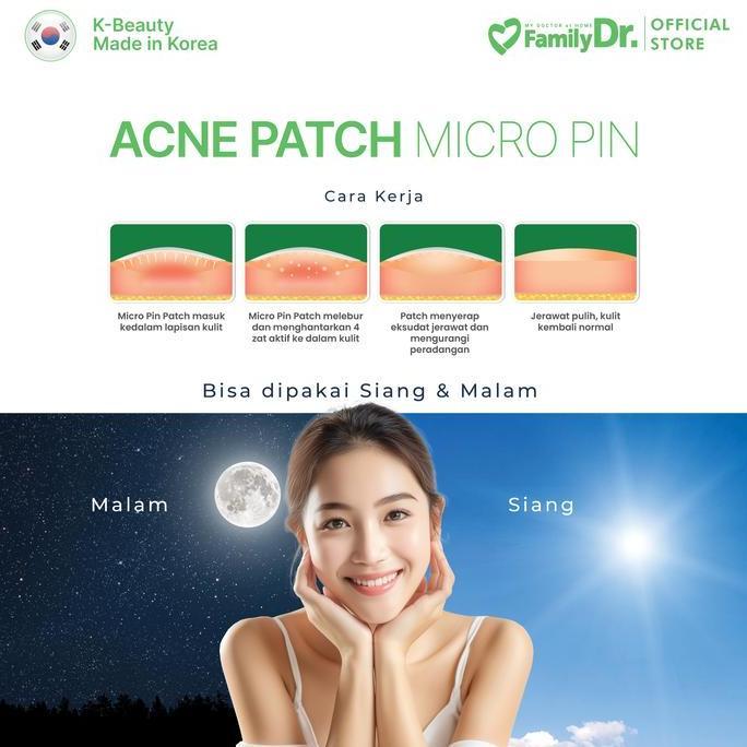 Grosir Family Dr. Acne Patch Micro Pin 12 Pcs | Hydrocolloid Salicylic Acid | Patch Jerawat Siang Ma