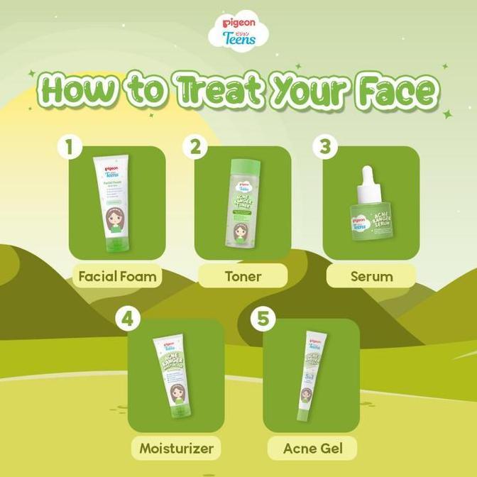 Grosir Pigeon Teens Paket Lengkap Skincare Kulit Jerawat Besar Kecil