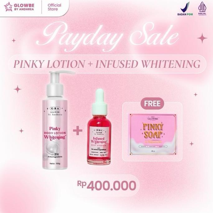 Murah [Payday Sale] Pinky Lotion + Infused Whitening + Pinky Soap
