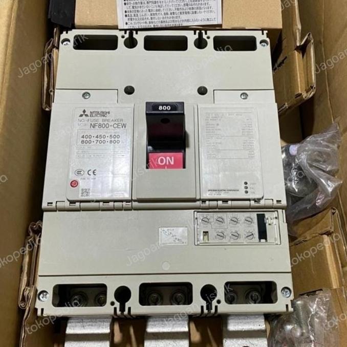 Promo MCCB Mitsubishi 800A  NFB Mitsubishi NF800-CEW  No Fuse Breaker 3 Pole 800A  MCCB NF800 CEW Or