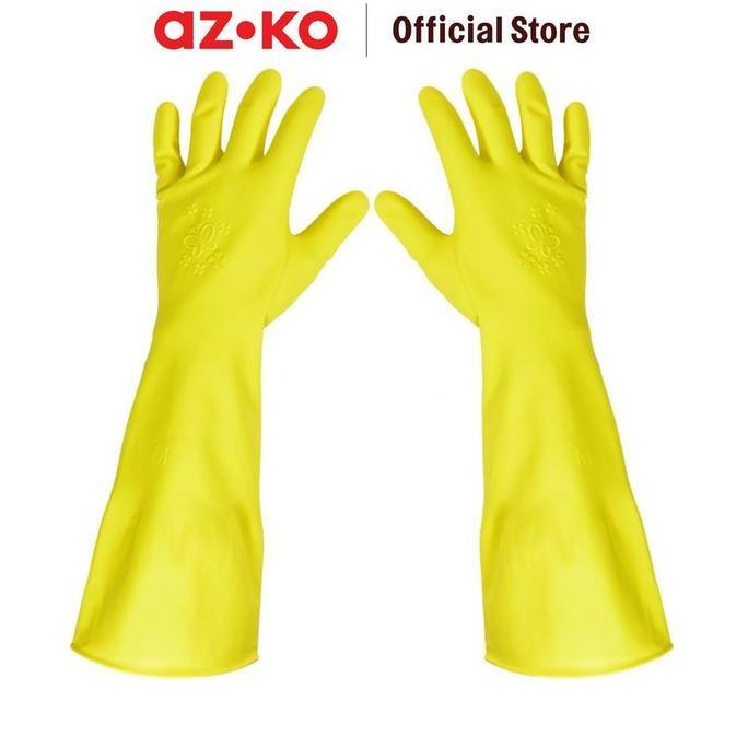 Aman- Duraglove Sarung Tangan Panjang Latex Butterfly Ukuran S Kuning