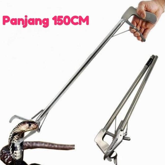 Stik Stick Tongkat Alat Galah Batang Jepit Penangkap Tangkap Ular 1.5M