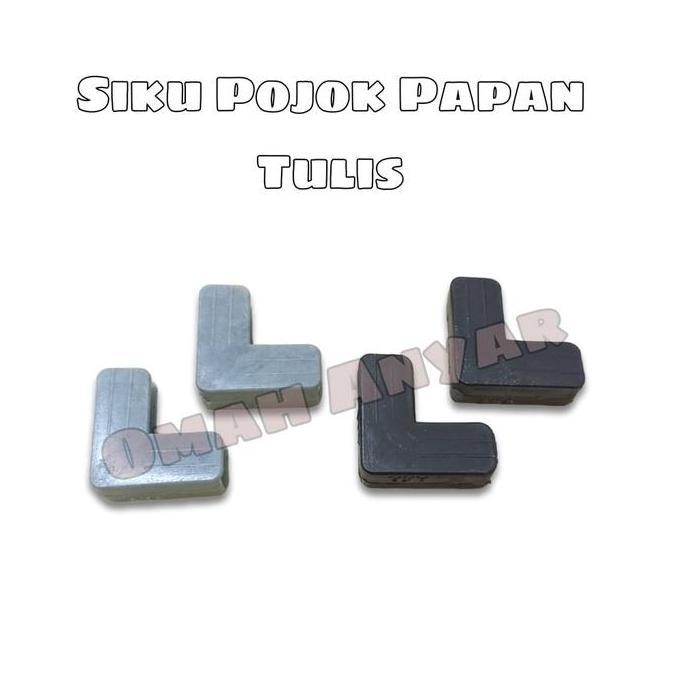 ;&;&;&;&] Siku Papan Tulis Whiteboard Plastik 1PCS Hitam Abu-Abu